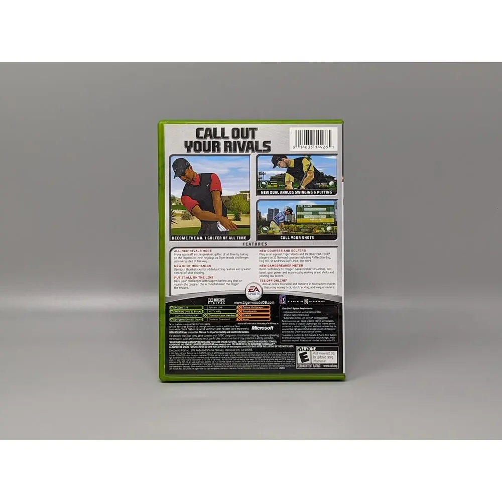 Tiger Woods PGA Tour 06 Microsoft Xbox Replacement Case & Manual Only No Game